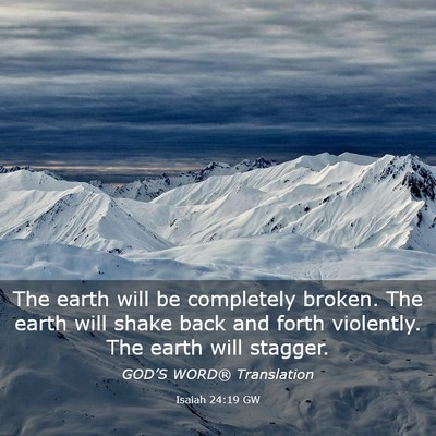 Picture 03 - Isaiah 24:19 GW - The earth will be completely broken. The earth - Bible Verse Picture