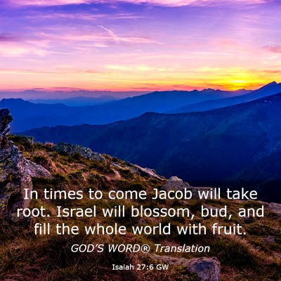 Picture 03 - Isaiah 27:6 GW - In times to come Jacob will take root. Israel - Bible Verse Picture