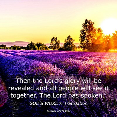 Picture 03 - Isaiah 40:5 GW - Then the Lord’s glory will be revealed and all - Bible Verse Picture