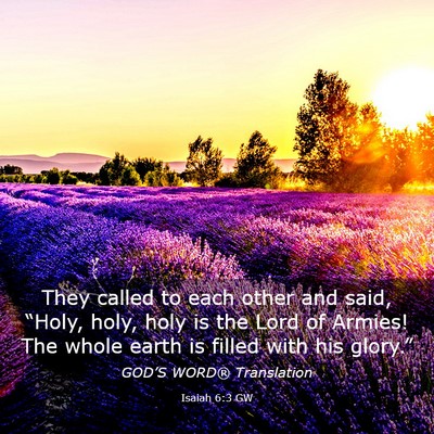 Picture 03 - Isaiah 6:3 GW - They called to each other and said, “Holy, - Bible Verse Picture