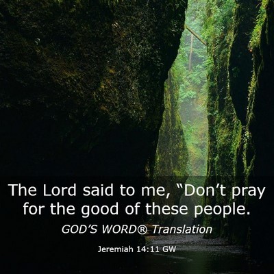 Picture 03 - Jeremiah 14:11 GW - The Lord said to me, “Don’t pray for the good - Bible Verse Picture