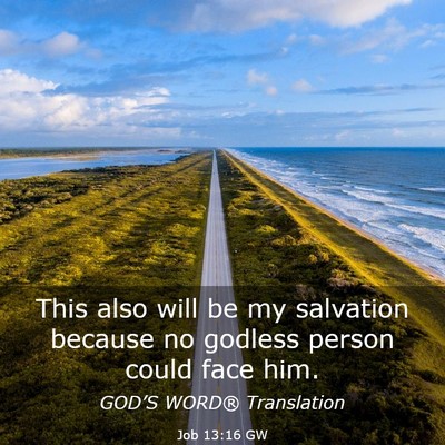 Picture 03 - Job 13:16 GW - This also will be my salvation because no godless - Bible Verse Picture