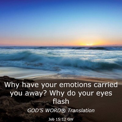 Picture 03 - Job 15:12 GW - Why have your emotions carried you away? Why do - Bible Verse Picture