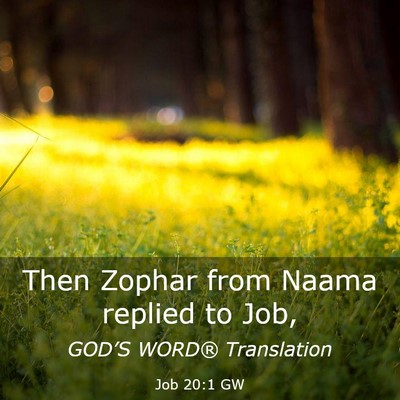 Picture 03 - Job 20:1 GW - Then Zophar from Naama replied to - Bible Verse Picture