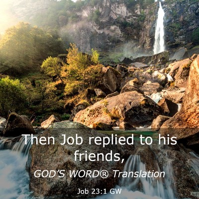 Picture 03 - Job 23:1 GW - Then Job replied to his - Bible Verse Picture