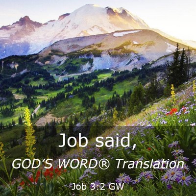 Picture 03 - Job 3:2 GW - Job - Bible Verse Picture