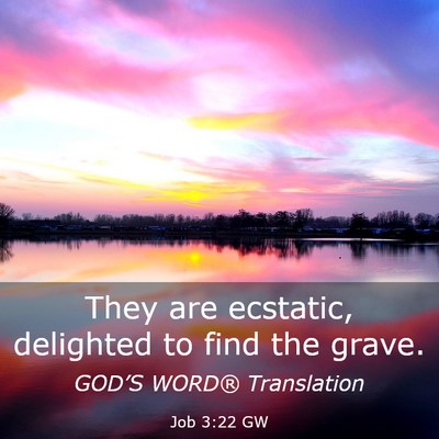 Picture 03 - Job 3:22 GW - They are ecstatic, delighted to find the - Bible Verse Picture