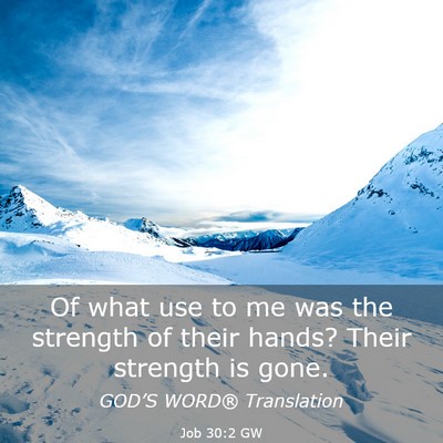 Picture 03 - Job 30:2 GW - Of what use to me was the strength of their - Bible Verse Picture