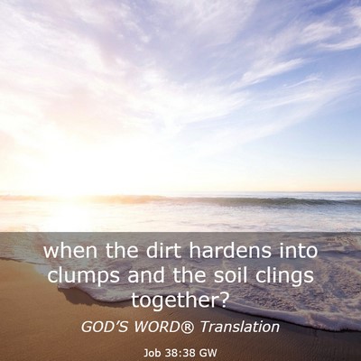 Picture 03 - Job 38:38 GW - when the dirt hardens into clumps and the soil - Bible Verse Picture