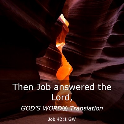 Picture 03 - Job 42:1 GW - Then Job answered the - Bible Verse Picture