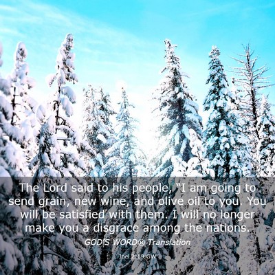 Picture 03 - Joel 2:19 GW - The Lord said to his people, “I am going to - Bible Verse Picture
