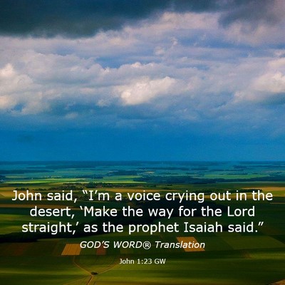 Picture 03 - John 1:23 GW - John said, “I’m a voice crying out in the - Bible Verse Picture