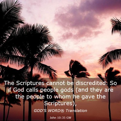 Picture 03 - John 10:35 GW - The Scriptures cannot be discredited. So if God - Bible Verse Picture
