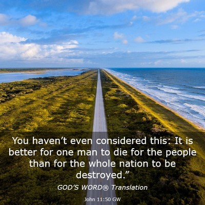 Picture 03 - John 11:50 GW - You haven’t even considered this: It is better - Bible Verse Picture