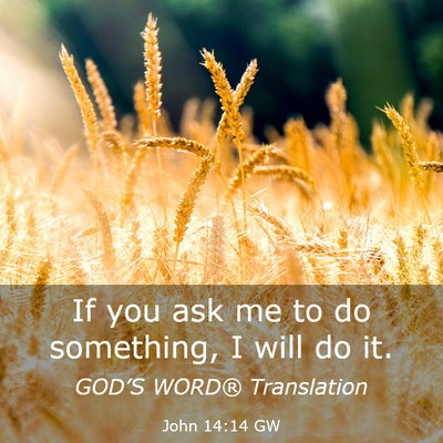 Picture 03 - John 14:14 GW - If you ask me to do something, I will do - Bible Verse Picture