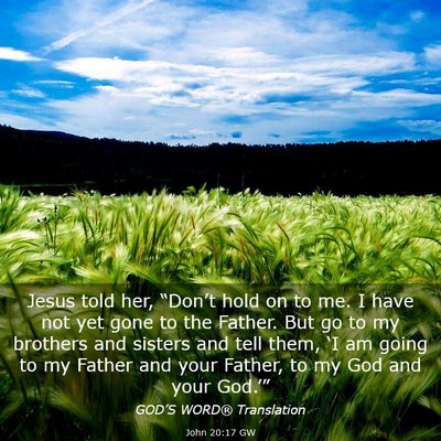 Picture 03 - John 20:17 GW - Jesus told her, “Don’t hold on to me. I have - Bible Verse Picture