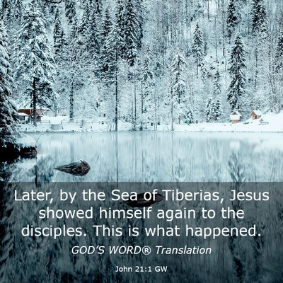 Picture 03 - John 21:1 GW - Later, by the Sea of Tiberias, Jesus showed - Bible Verse Picture