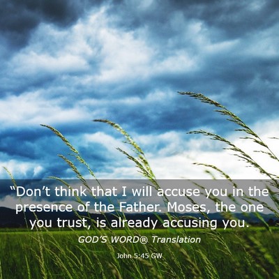 Picture 03 - John 5:45 GW - “Don’t think that I will accuse you in the - Bible Verse Picture