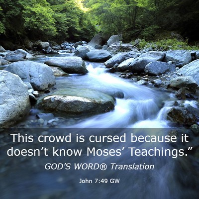 Picture 03 - John 7:49 GW - This crowd is cursed because it doesn’t know - Bible Verse Picture