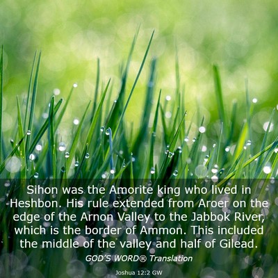 Picture 03 - Joshua 12:2 GW - Sihon was the Amorite king who lived in Heshbon. - Bible Verse Picture