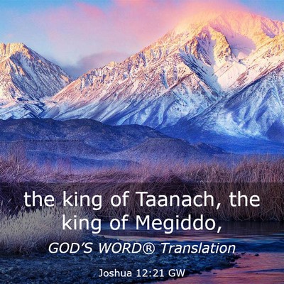 Picture 03 - Joshua 12:21 GW - the king of Taanach, the king of - Bible Verse Picture