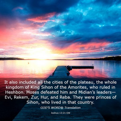 Picture 03 - Joshua 13:21 GW - It also included all the cities of the plateau, - Bible Verse Picture