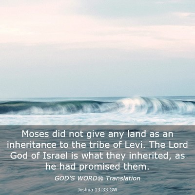 Picture 03 - Joshua 13:33 GW - Moses did not give any land as an inheritance to - Bible Verse Picture