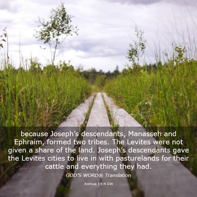 Picture 03 - Joshua 14:4 GW - because Joseph’s descendants, Manasseh and - Bible Verse Picture