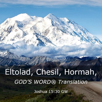 Picture 03 - Joshua 15:30 GW - Eltolad, Chesil, - Bible Verse Picture