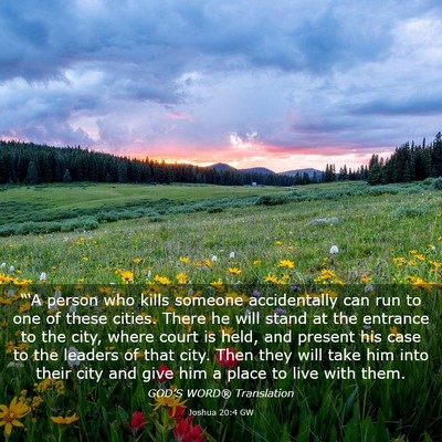 Picture 03 - Joshua 20:4 GW - “‘A person who kills someone accidentally can - Bible Verse Picture