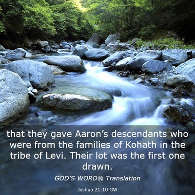 Picture 03 - Joshua 21:10 GW - that they gave Aaron’s descendants who were - Bible Verse Picture