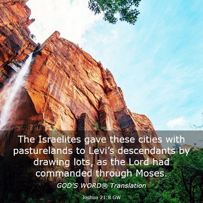 Picture 03 - Joshua 21:8 GW - The Israelites gave these cities with - Bible Verse Picture