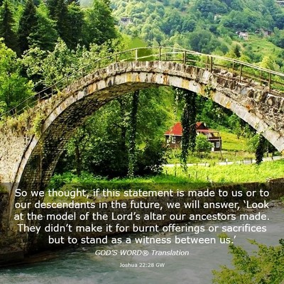Picture 03 - Joshua 22:28 GW - So we thought, if this statement is made to us or - Bible Verse Picture