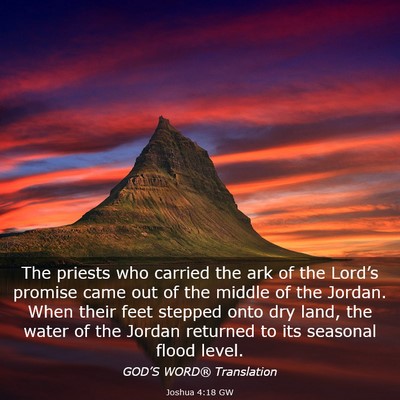 Picture 03 - Joshua 4:18 GW - The priests who carried the ark of the Lord’s - Bible Verse Picture