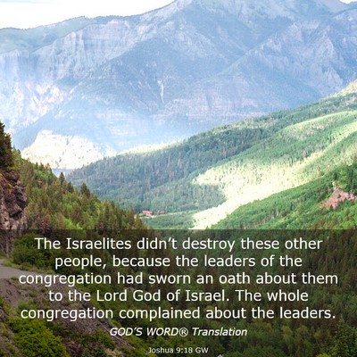 Picture 03 - Joshua 9:18 GW - The Israelites didn’t destroy these other - Bible Verse Picture