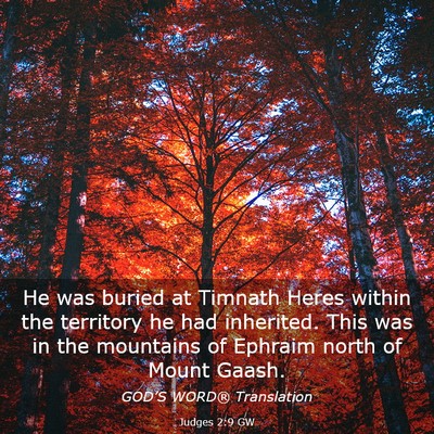 Picture 03 - Judges 2:9 GW - He was buried at Timnath Heres within the - Bible Verse Picture
