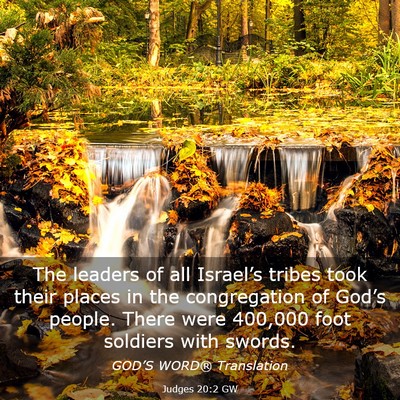 Picture 03 - Judges 20:2 GW - The leaders of all Israel’s tribes took their - Bible Verse Picture