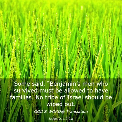 Picture 03 - Judges 21:17 GW - Some said, “Benjamin’s men who survived must - Bible Verse Picture