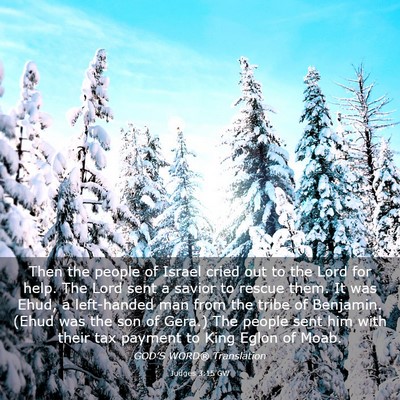 Picture 03 - Judges 3:15 GW - Then the people of Israel cried out to the Lord - Bible Verse Picture