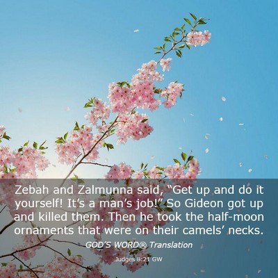 Picture 03 - Judges 8:21 GW - Zebah and Zalmunna said, “Get up and do it - Bible Verse Picture