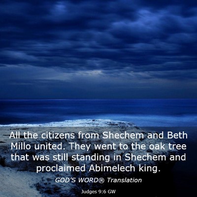 Picture 03 - Judges 9:6 GW - All the citizens from Shechem and Beth Millo - Bible Verse Picture