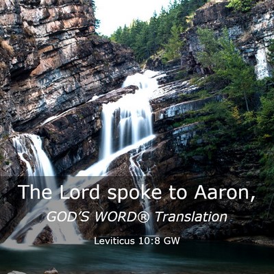 Picture 03 - Leviticus 10:8 GW - The Lord spoke to - Bible Verse Picture