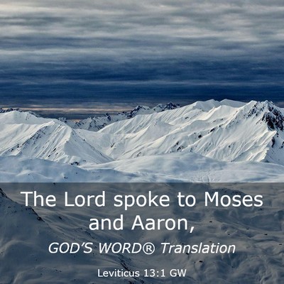 Picture 03 - Leviticus 13:1 GW - The Lord spoke to Moses and - Bible Verse Picture