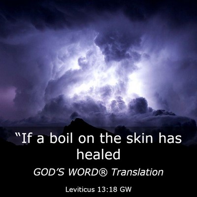 Picture 03 - Leviticus 13:18 GW - “If a boil on the skin has - Bible Verse Picture