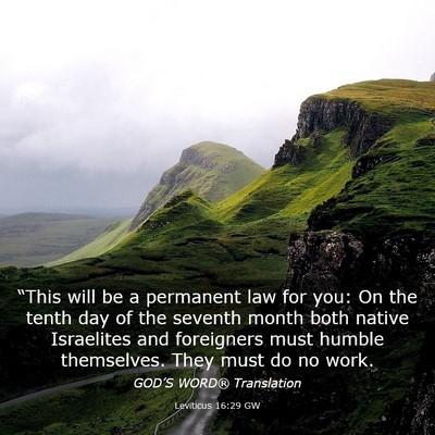 Picture 03 - Leviticus 16:29 GW - “This will be a permanent law for you: On the - Bible Verse Picture