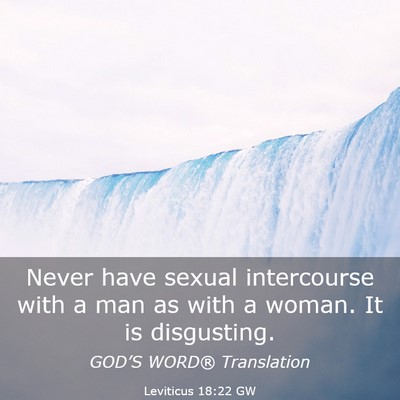 Picture 03 - Leviticus 18:22 GW - Never have sexual intercourse with a man as with - Bible Verse Picture