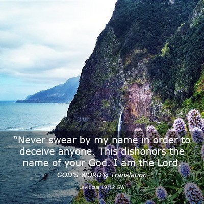 Picture 03 - Leviticus 19:12 GW - “Never swear by my name in order to deceive - Bible Verse Picture
