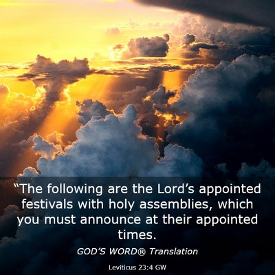 Picture 03 - Leviticus 23:4 GW - “The following are the Lord’s appointed - Bible Verse Picture