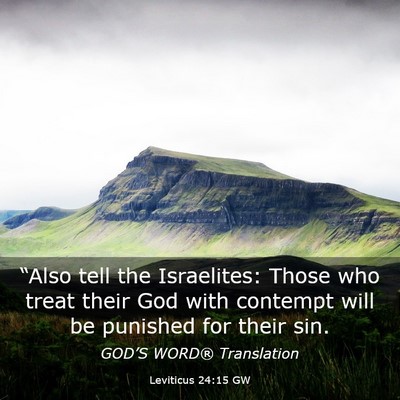 Picture 03 - Leviticus 24:15 GW - “Also tell the Israelites: Those who treat - Bible Verse Picture