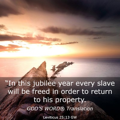 Picture 03 - Leviticus 25:13 GW - “In this jubilee year every slave will be freed - Bible Verse Picture